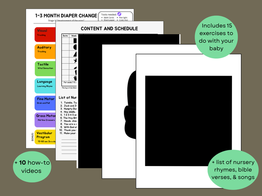 1-3 Months Brain Building Routine Checklist