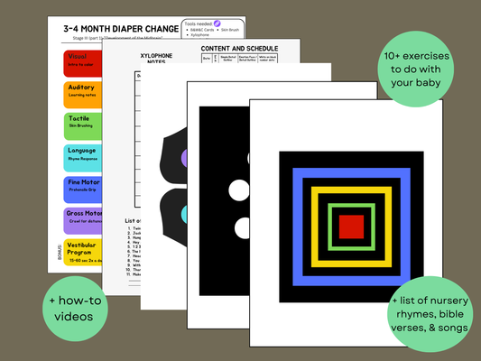 3-4 Months Brain Building Routine Checklist